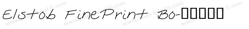 Elstob FinePrint Bo字体转换